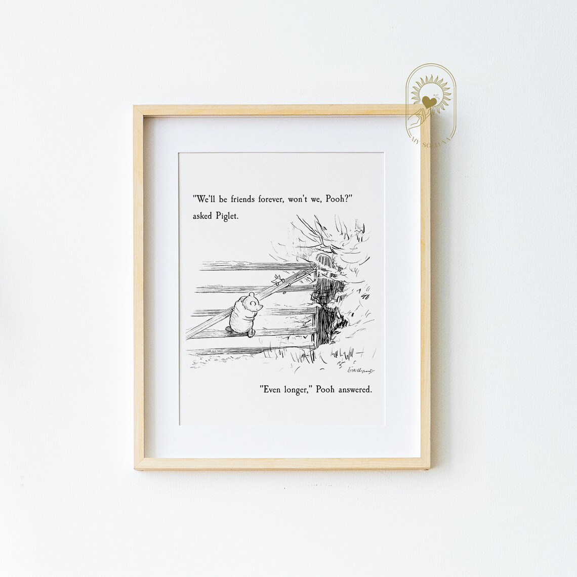 Well Be Friends Forever Winnie the Pooh Quote Art Print