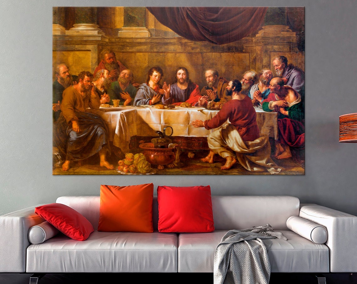 Last Supper Jesus Disciples Biblical Art Reproduction Poster