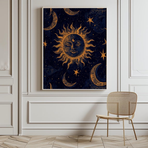 William Morris Moon Stars Print William Morris Exhibition Print William Morris Poster Vintage Wall Art Textiles Art Vintage Poster