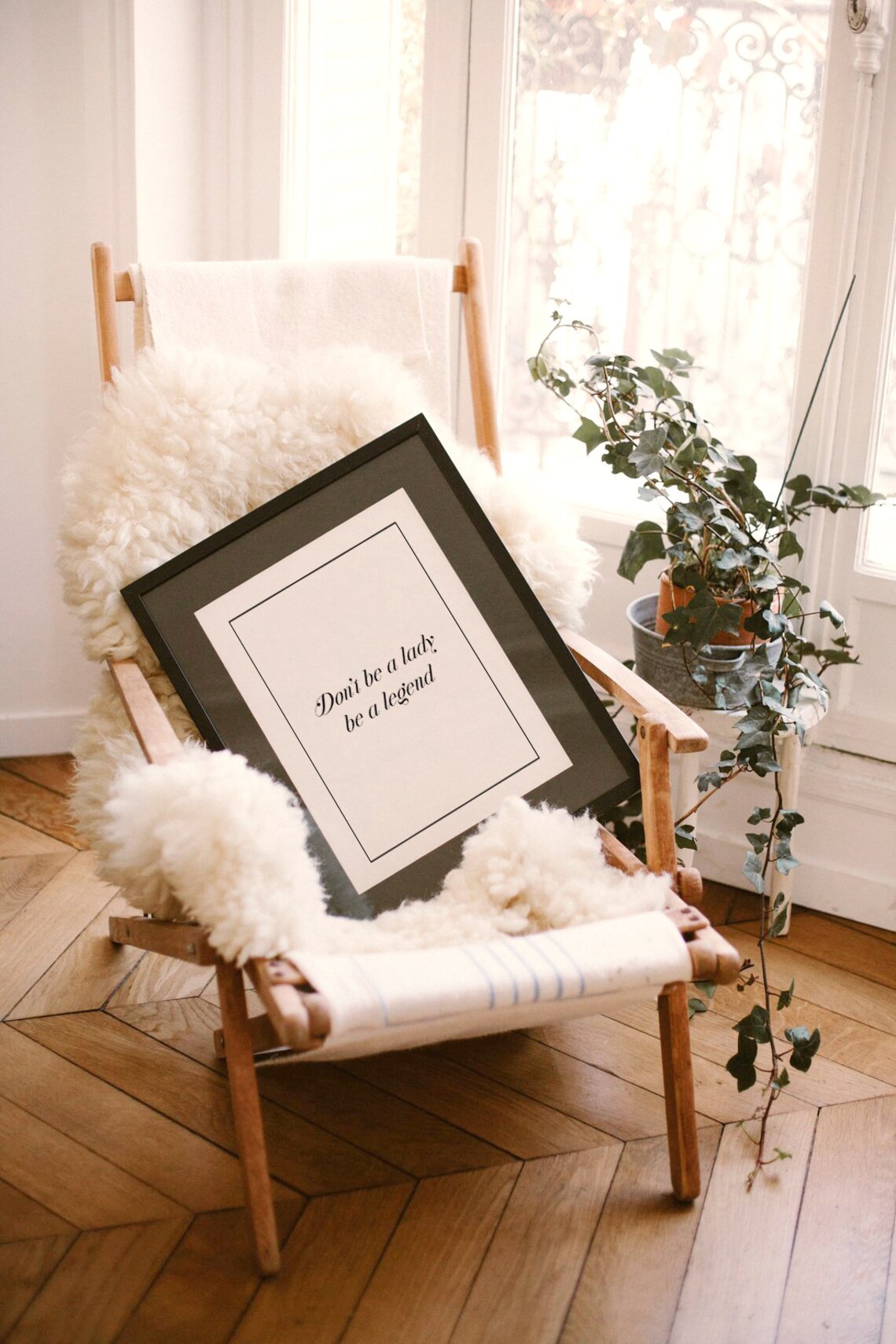 Empowering Don't Be a Lady Be a Legend Motivational Script Poster - Image 2