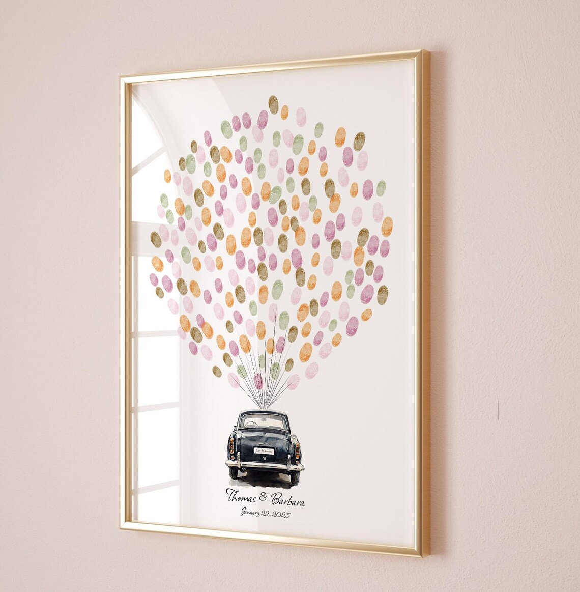 Luxury Car Fingerprint Guest Book Wedding Art Print - Image 4