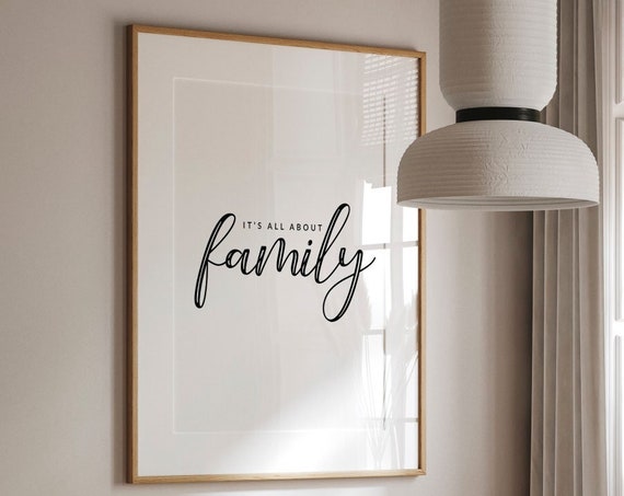 It's All About Family Minimalist Art Print