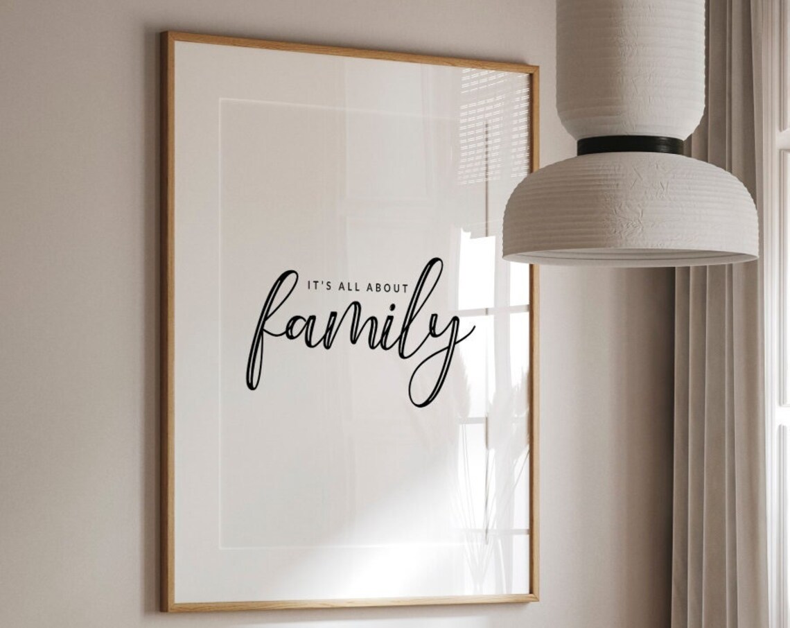 It's All About Family Minimalist Art Print