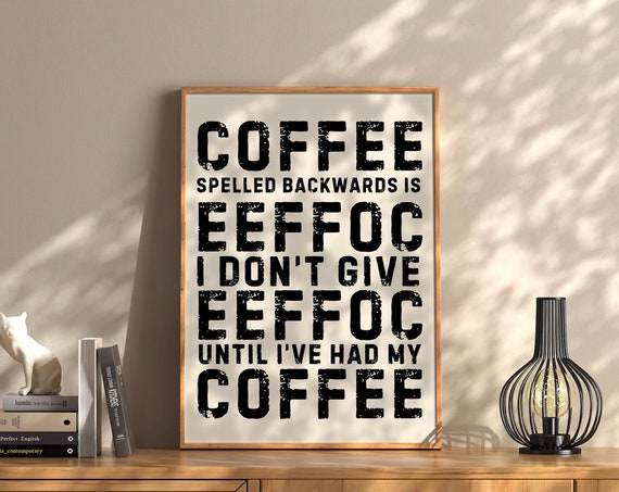 Coffee Wall Art Therapy Print Vintage Bar Cart Retro Wall Art Aesthetic Kitchen Decor Poster College Apartment Decor Funky Kitchen Wall Art