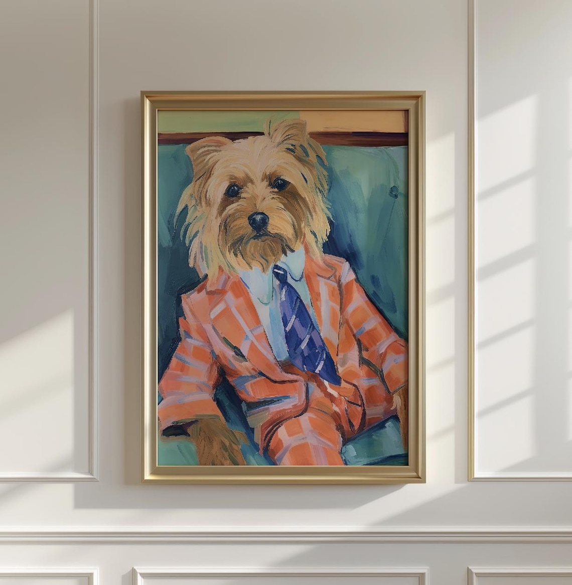Yorkie Dog Art Print, Yorkshire Terrier Decor
