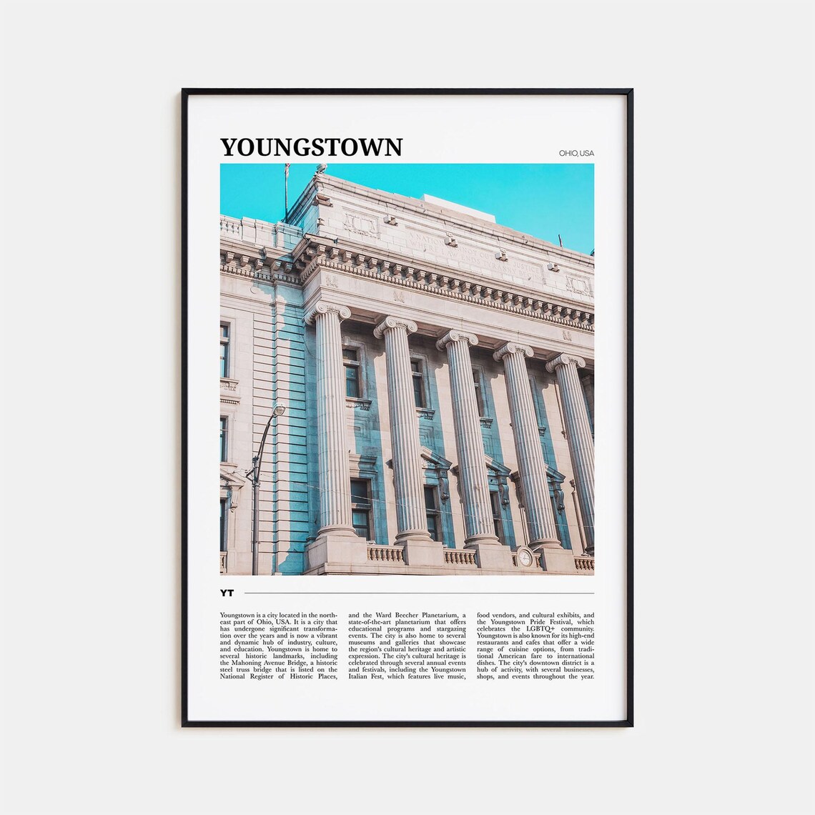 Youngstown Travel Poster, Ohio Travel Poster
