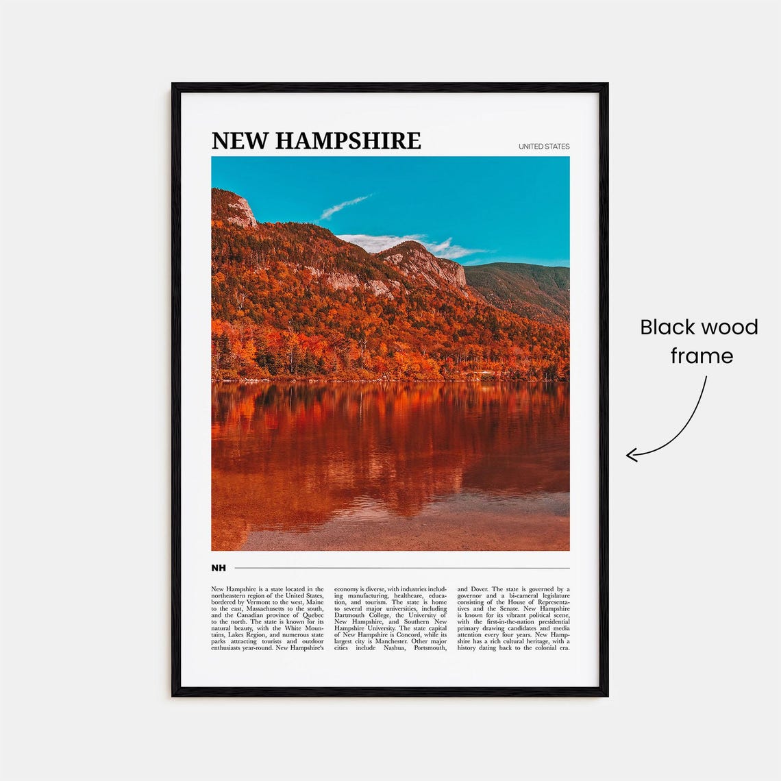 New Hampshire Travel Poster No 1 New Hampshire Wall Art New Hampshire Poster New Hampshire Photo New Hampshire Decor United States - Image 2