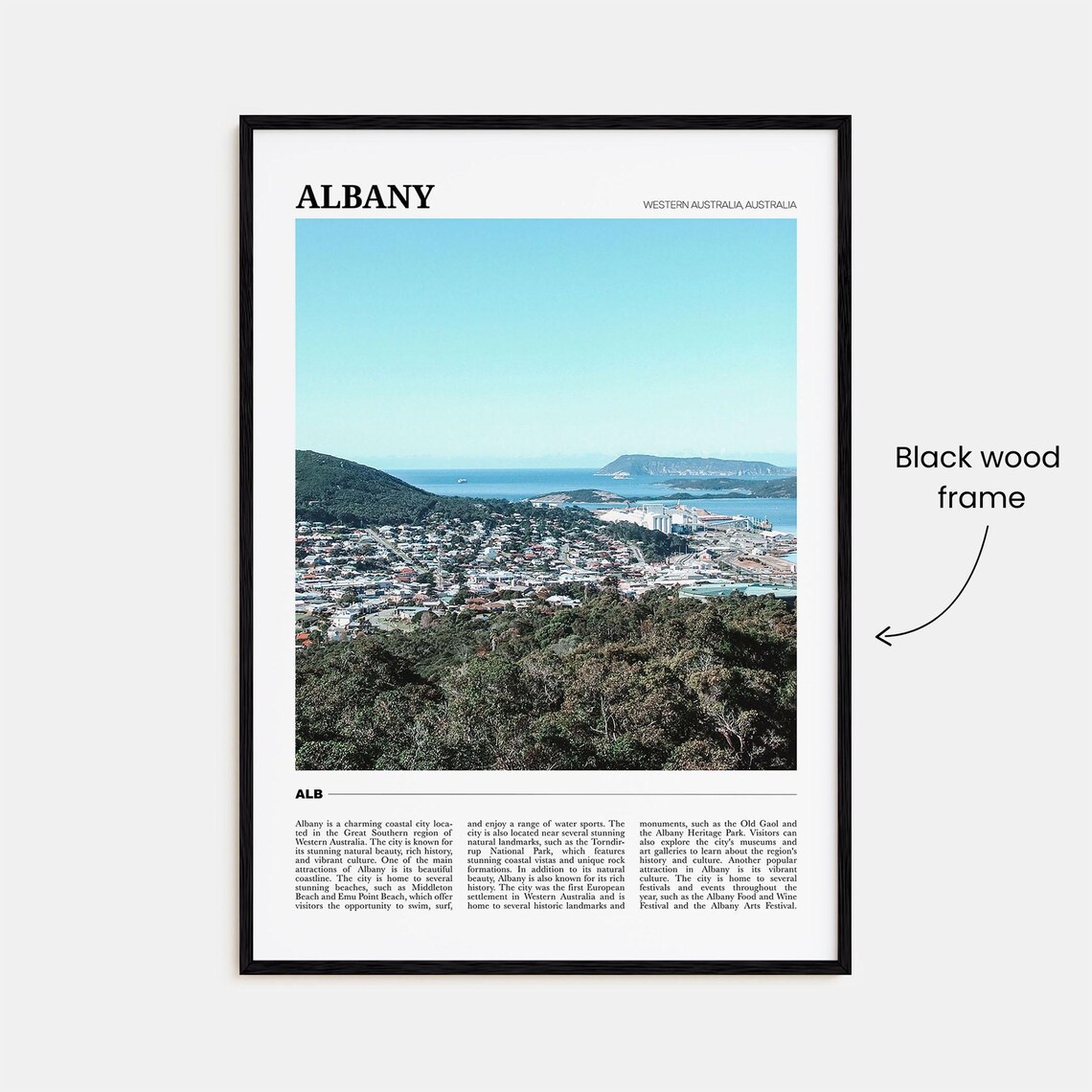 Albany Australia Travel Poster, Place Name Art Print - Image 2