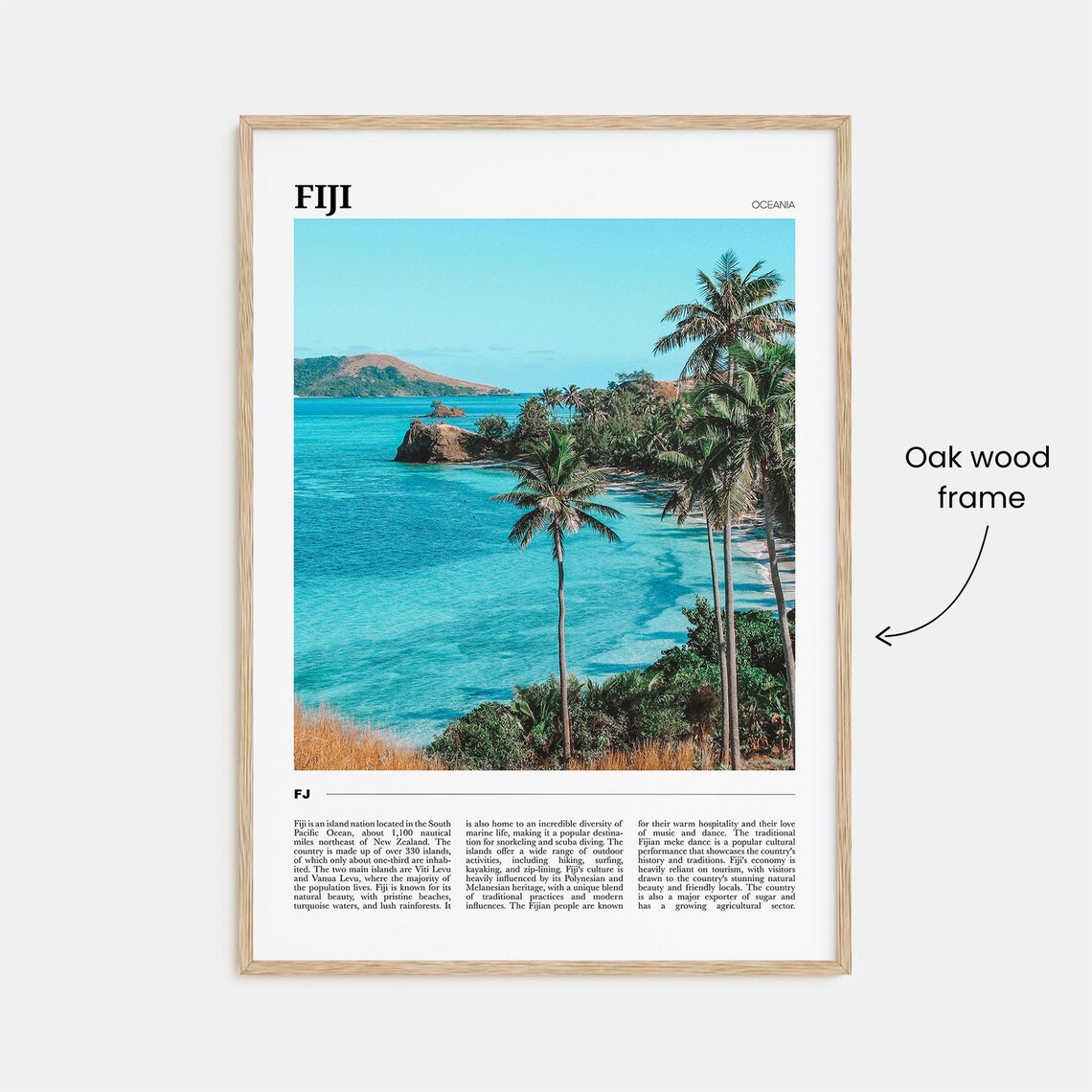 Fiji Travel Poster, Oceania Travel Art Print - Image 3