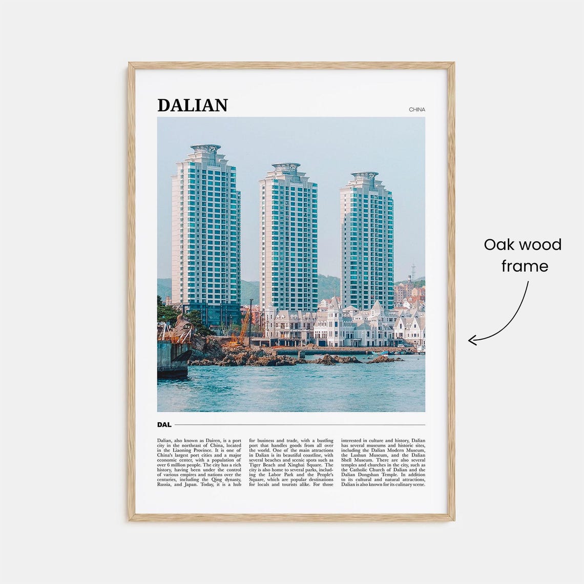 Dalian China Coastal Skyline High Rise Towers Seaside City Poster - Image 3