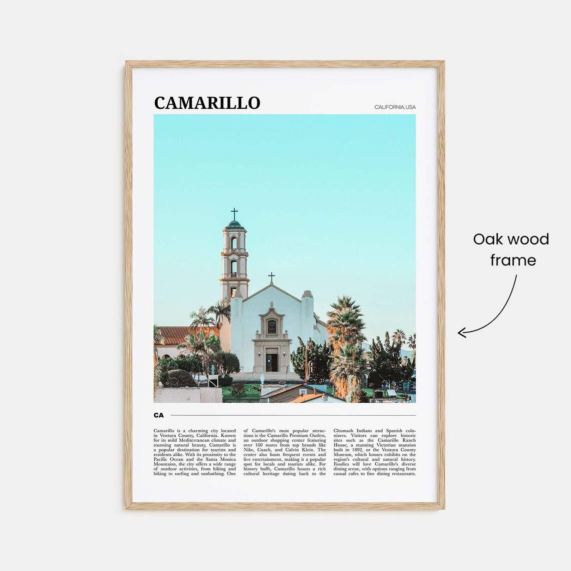 Camarillo Travel Poster, California USA Wall Art - Image 3