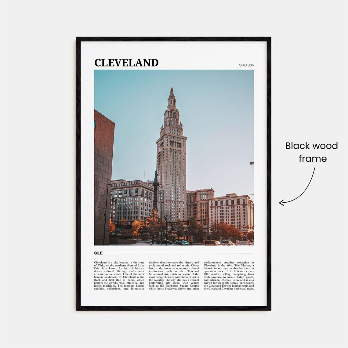 Cleveland Travel Poster, Ohio USA Art Print - Image 2