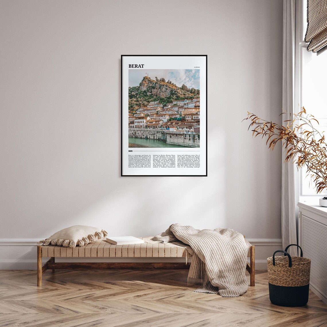 Berat Travel Poster, Albania Travel Wall Art - Image 4