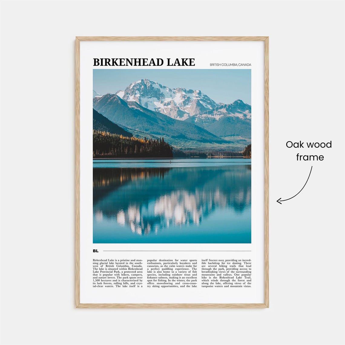 Birkenhead Lake British Columbia Glacier Lake Reflection Poster - Image 3