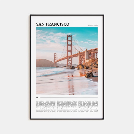 San Francisco Travel Poster No. 3, California Travel Poster
