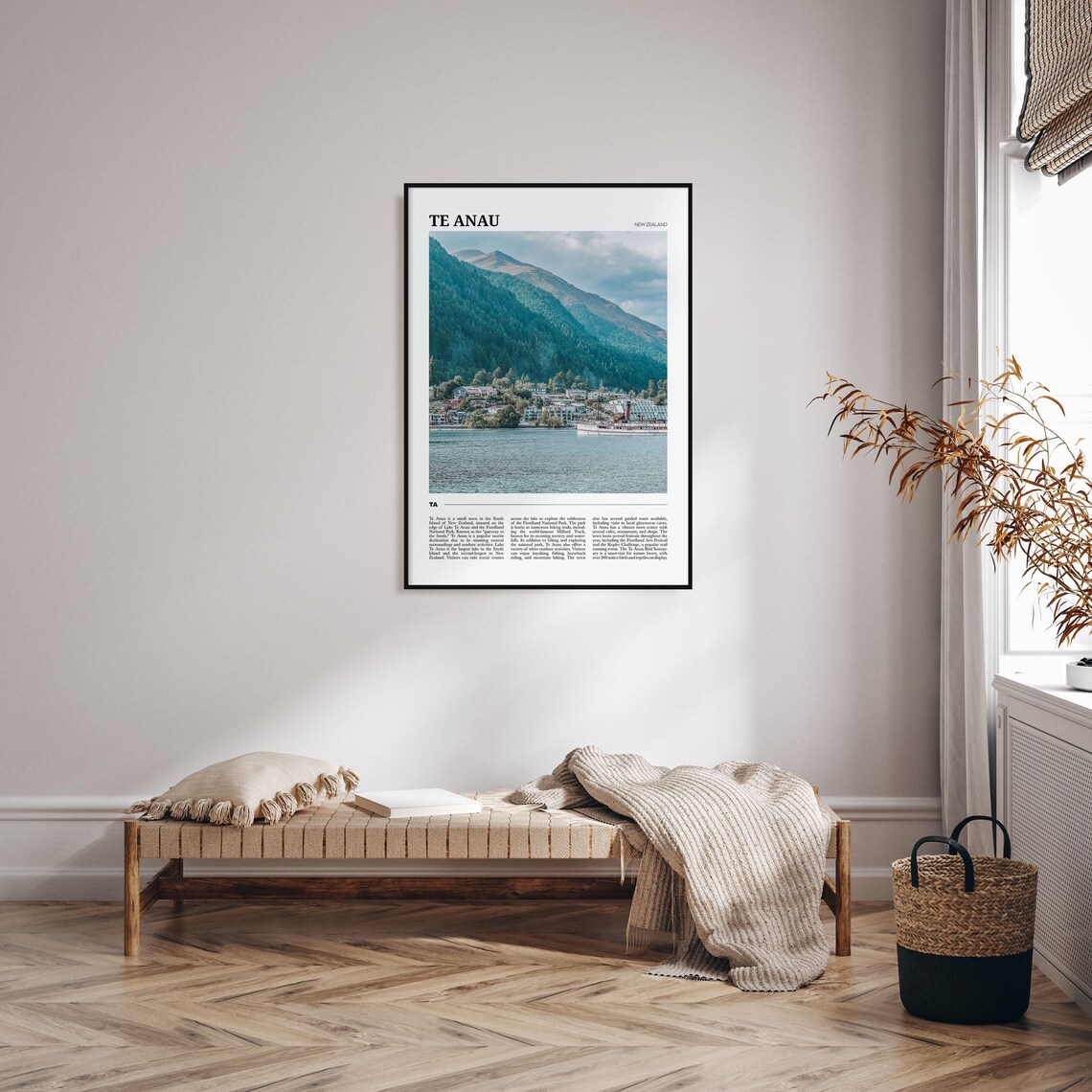 Te Anau New Zealand Fiordland Gateway Lake Mountain Travel Poster - Image 4