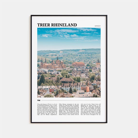 Trier Rhineland Travel Poster, Germany Art Print