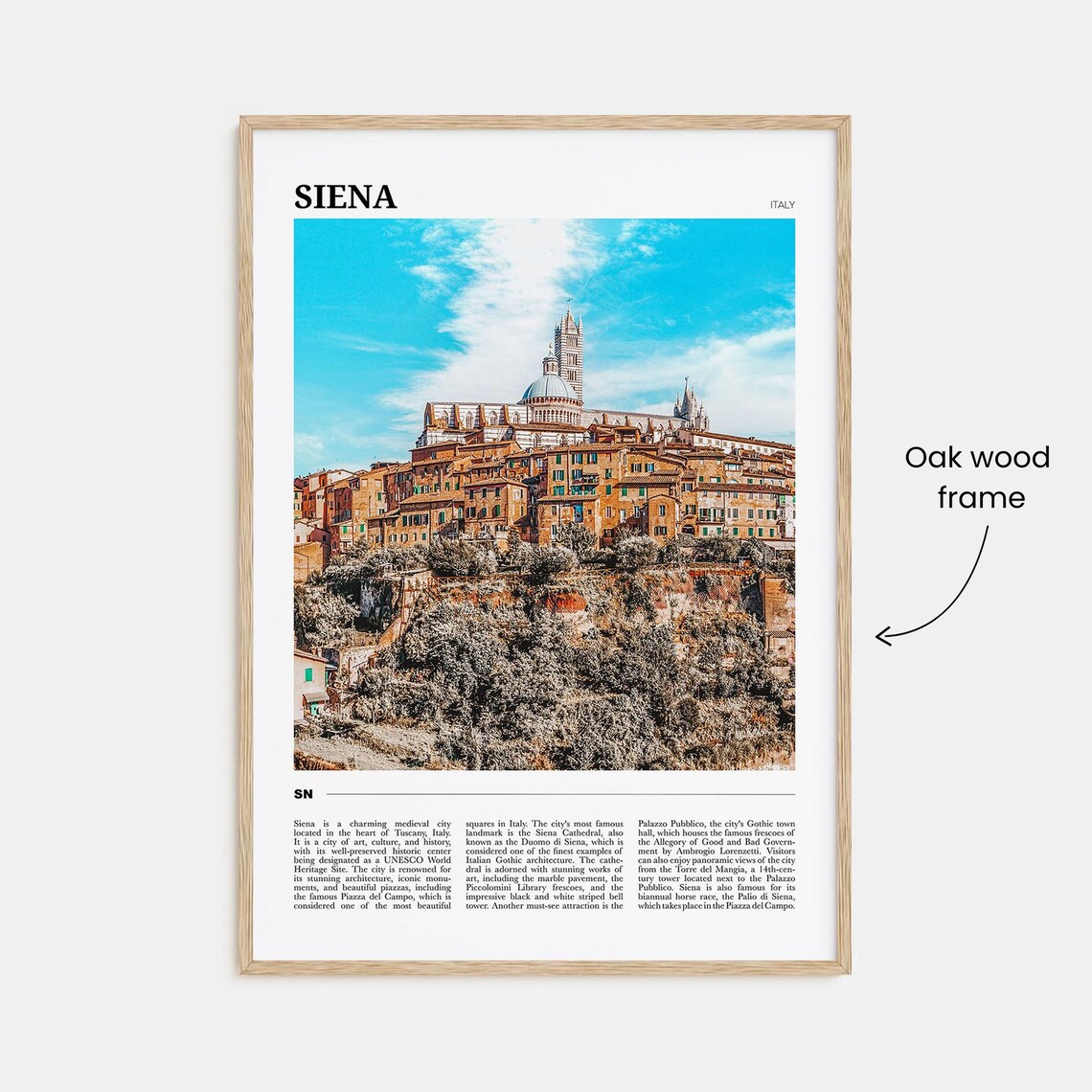 Siena Italy Duomo di Siena Medieval Hill Town Photo Travel Poster - Image 3