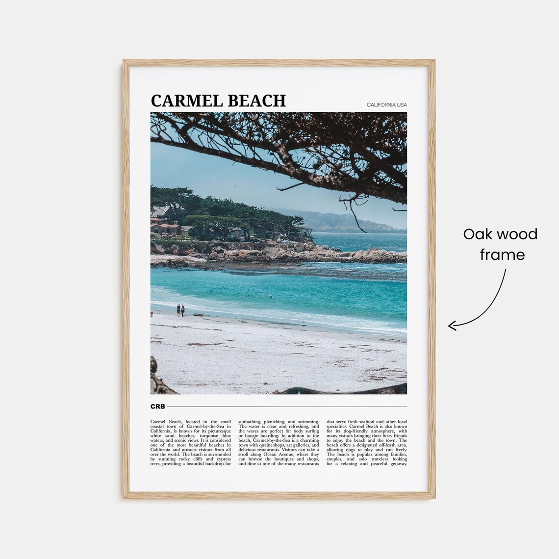 Carmel Beach California White Sand Cypress Trees Ocean Travel Poster - Image 3