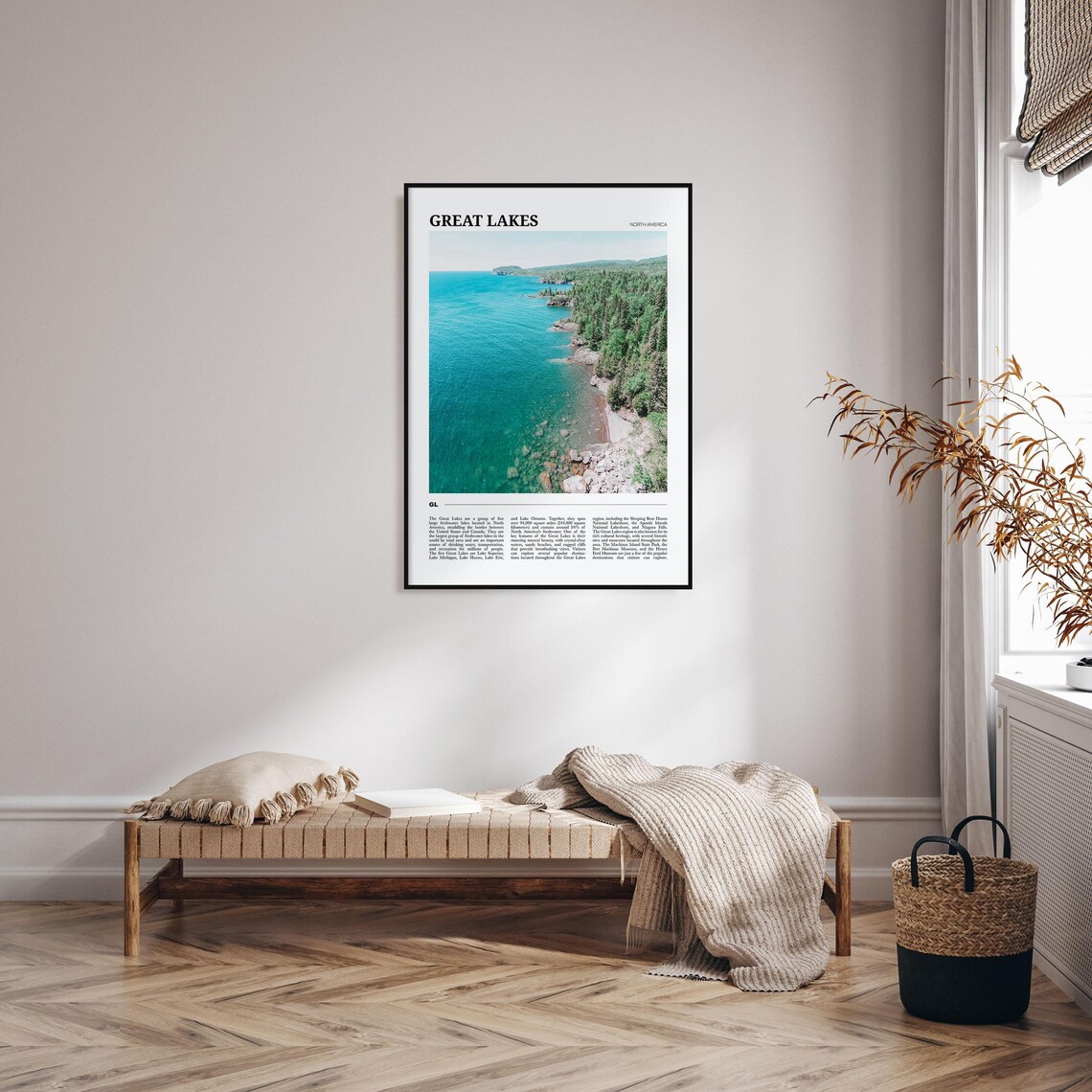 Great Lakes Travel Poster, North America Art Print - Image 4