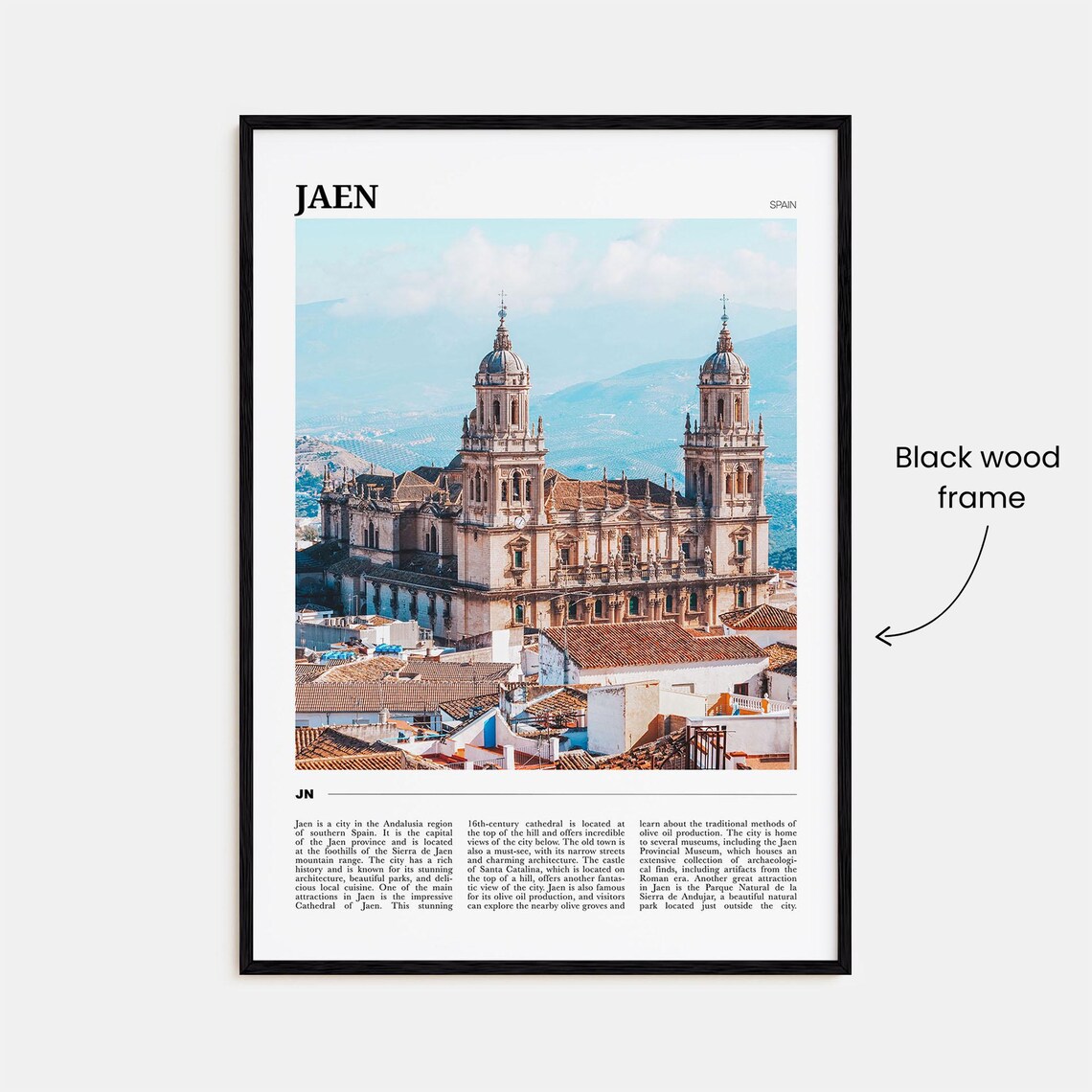 Jaen Spain Cathedral Old Town Olive Country Travel Photography Poster - Image 2