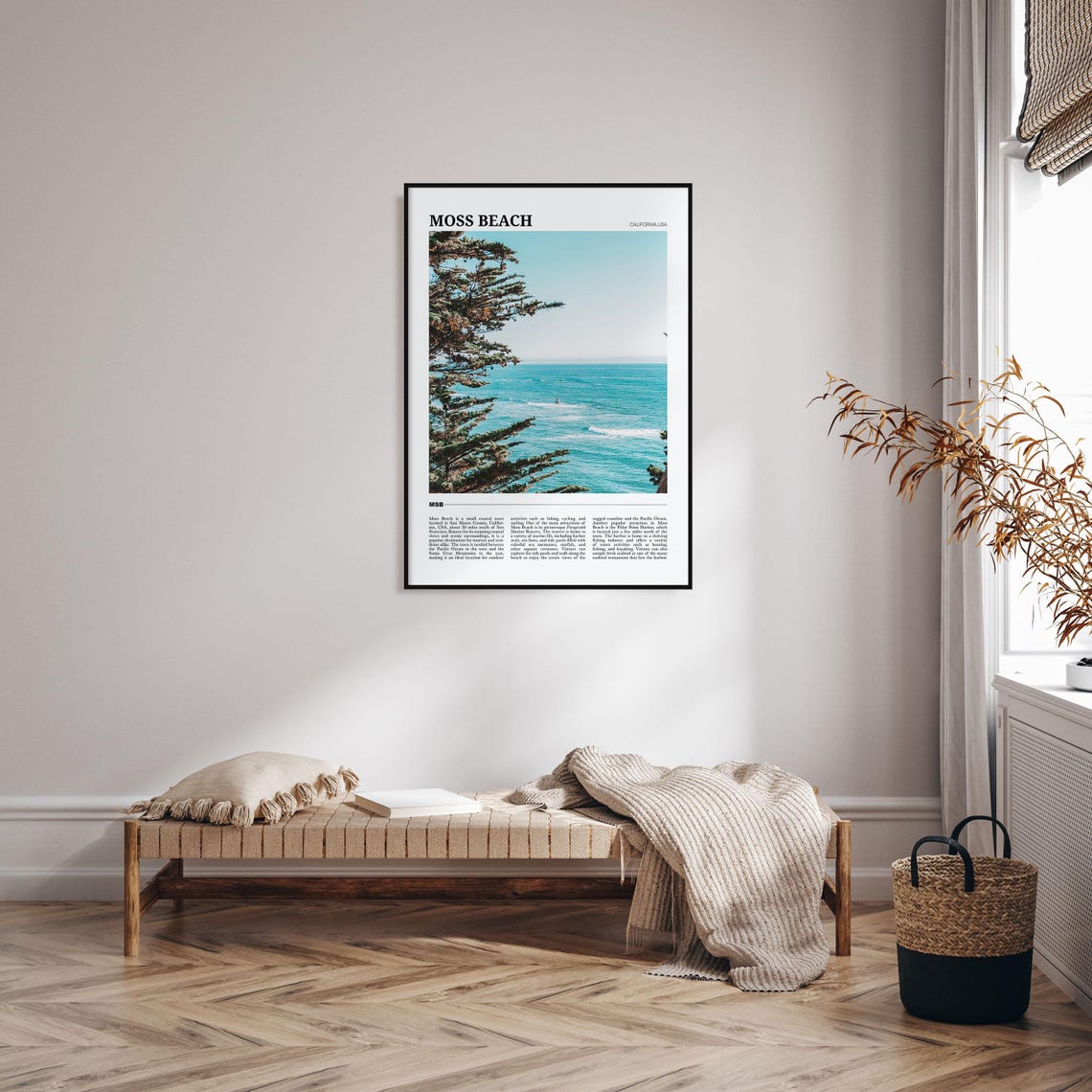 Moss Beach California Ocean View Cypress Trees Coastal Travel Poster - Image 4
