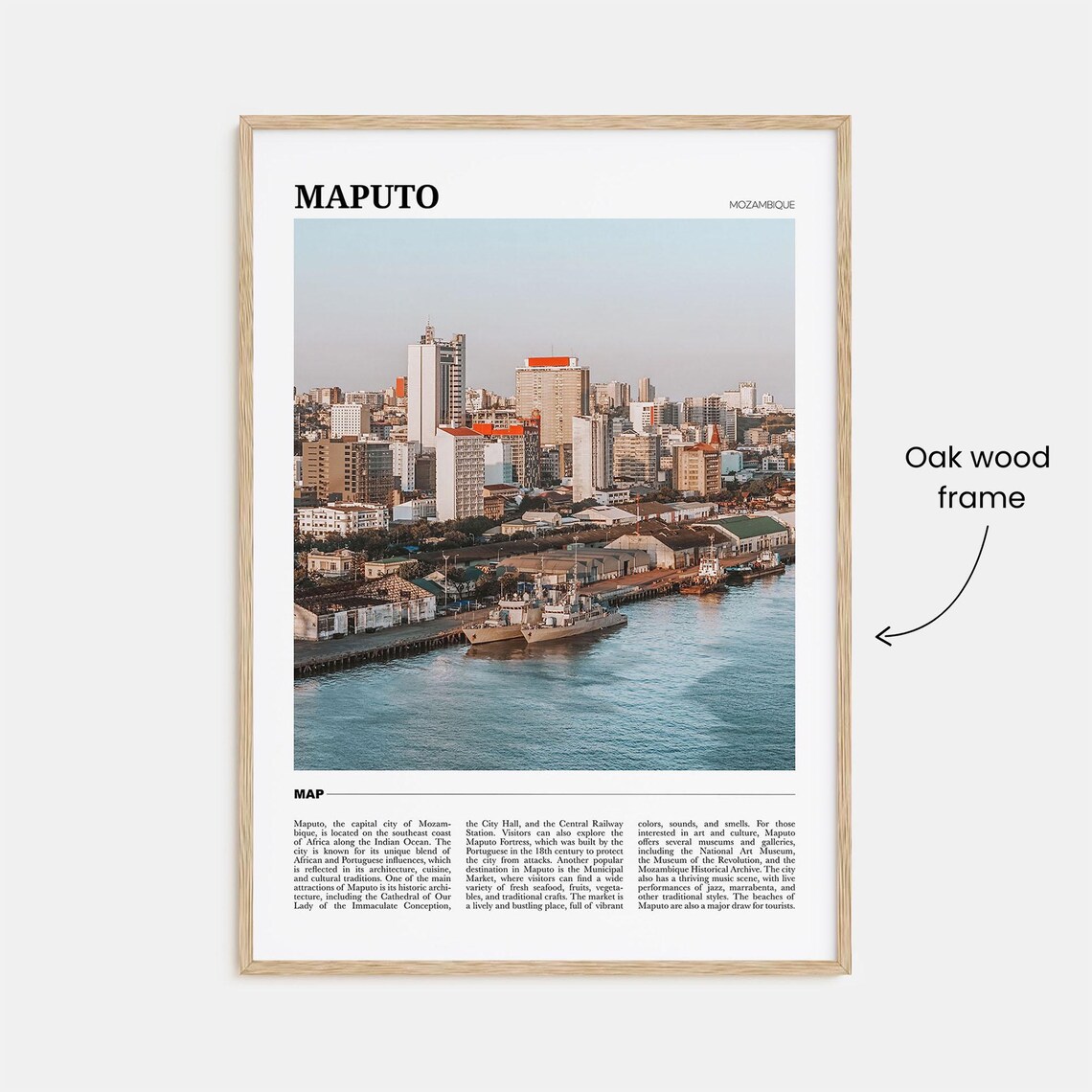 Maputo Mozambique Harbor City Skyline Travel Photo Guide Poster - Image 3