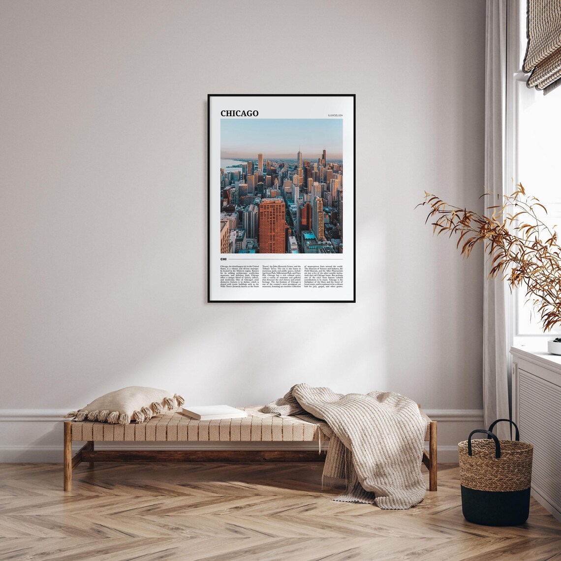 Chicago Travel Poster, Illinois USA Wall Art - Image 4