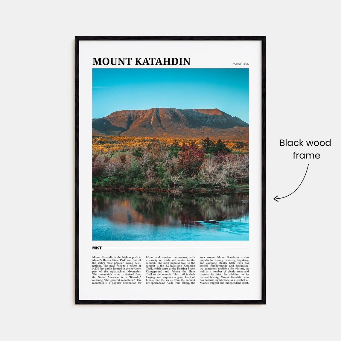 Mount Katahdin Travel Poster, Maine Wall Art Print - Image 2