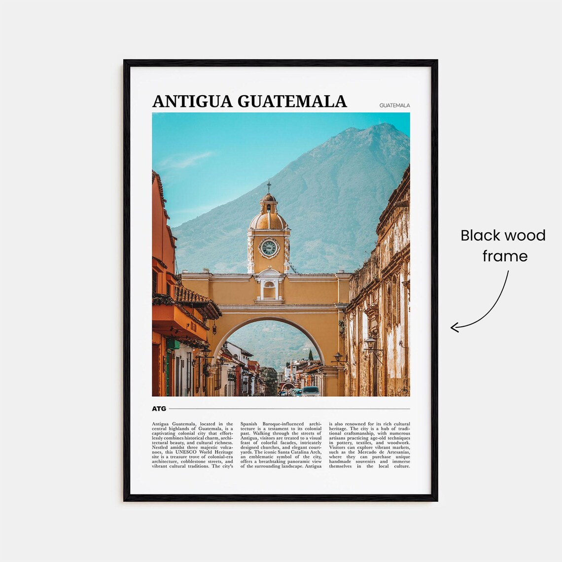 Antigua Guatemala Travel Poster, Latin America Wall Art - Image 2