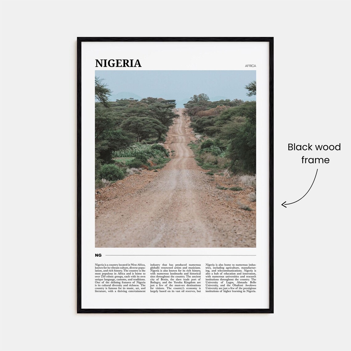 Nigeria Travel Poster, West Africa Art Print - Image 2