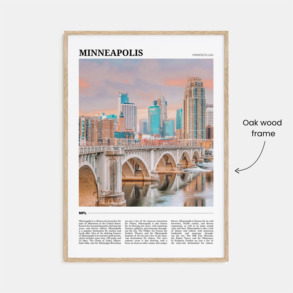 Minneapolis Travel Poster No. 2, Minnesota Travel Poster - Image 3