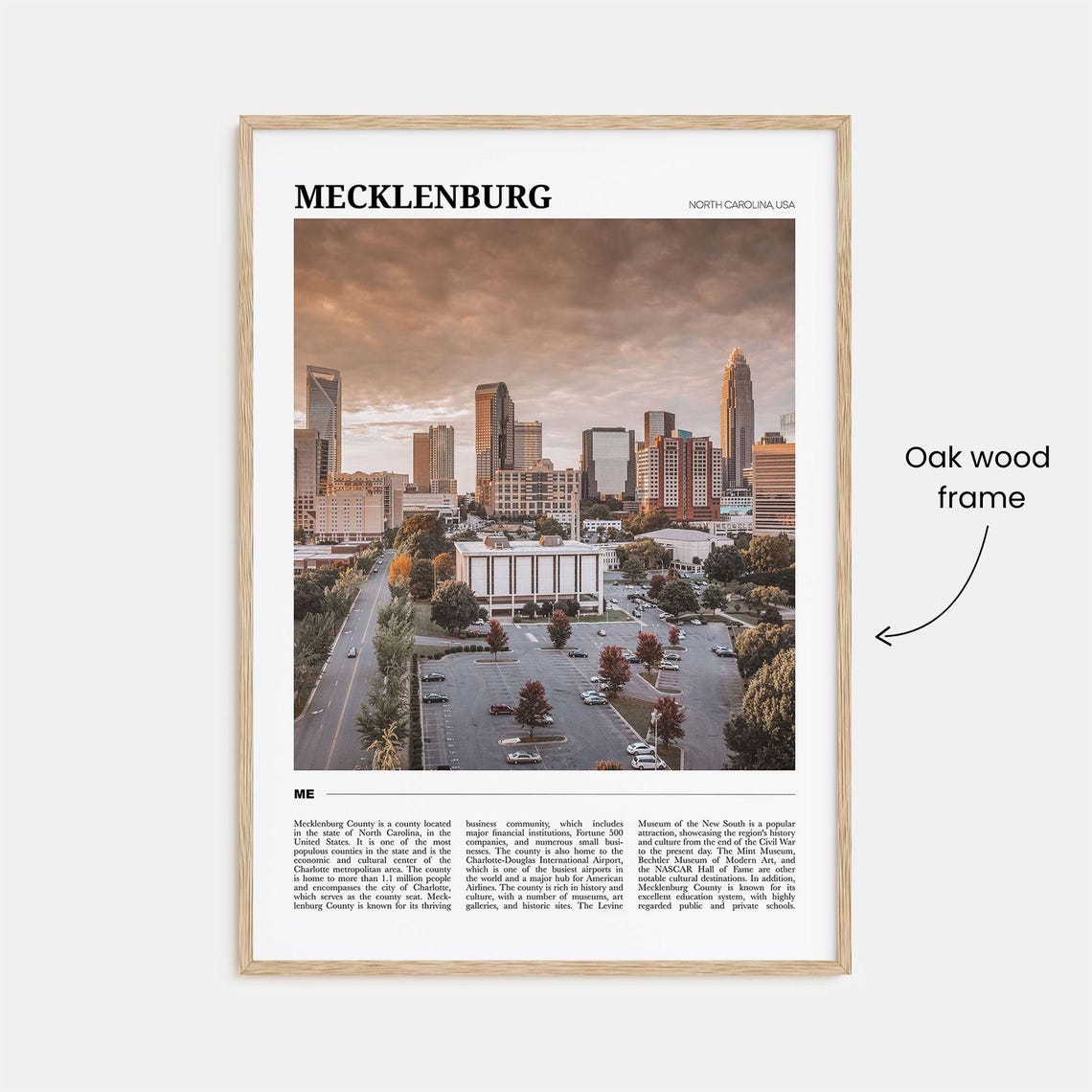 Mecklenburg County Travel Poster Mecklenburg Wall Art Mecklenburg Poster Print Mecklenburg Photo Mecklenburg Decor - Image 3