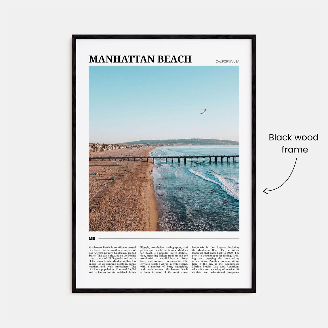 Manhattan Beach Travel Poster, California USA - Image 2