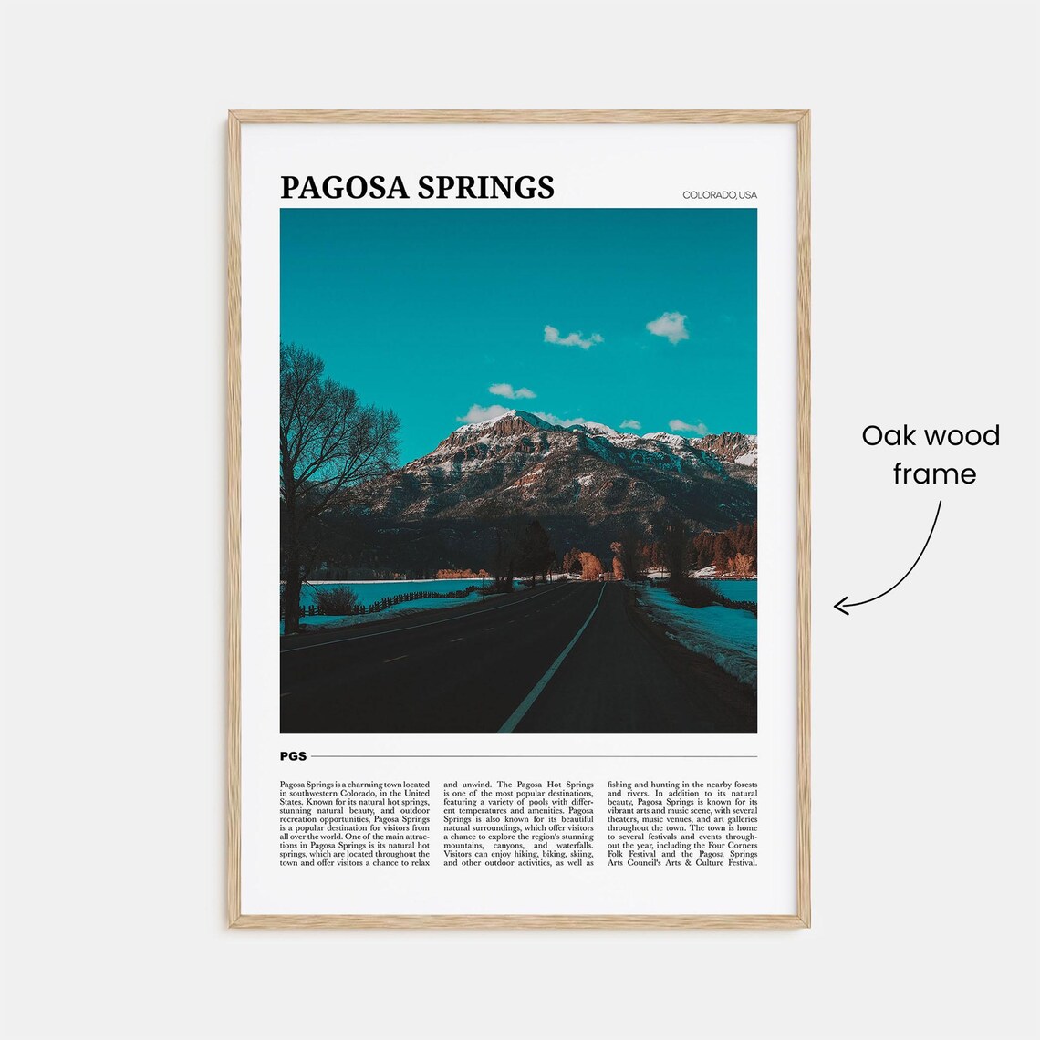Pagosa Springs Travel Poster, USA Wall Art Print - Image 3