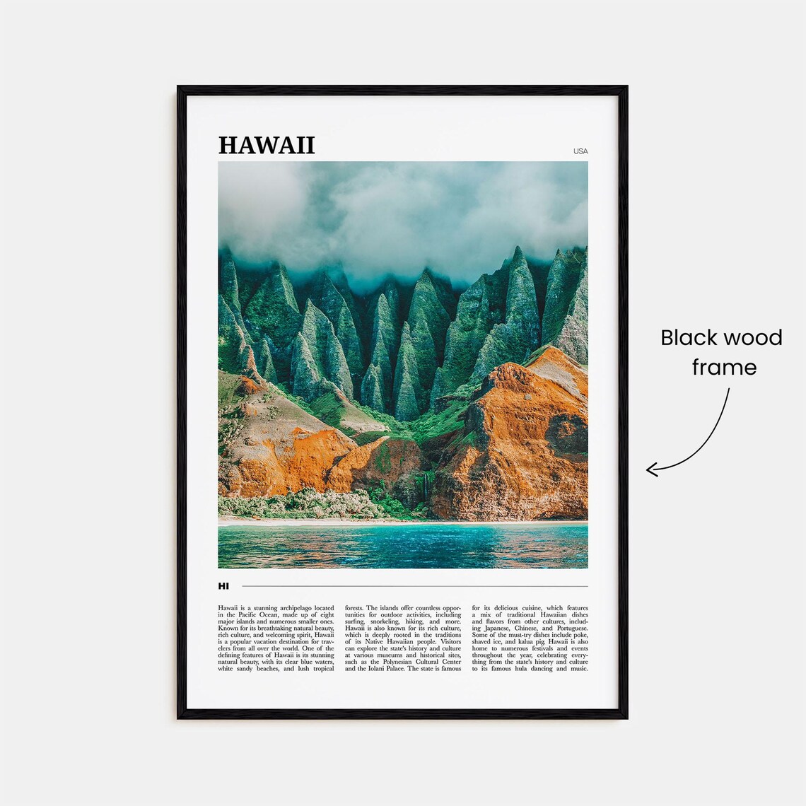 Hawaii Travel Poster No 4, Hawaii Wall Art Print - Image 2