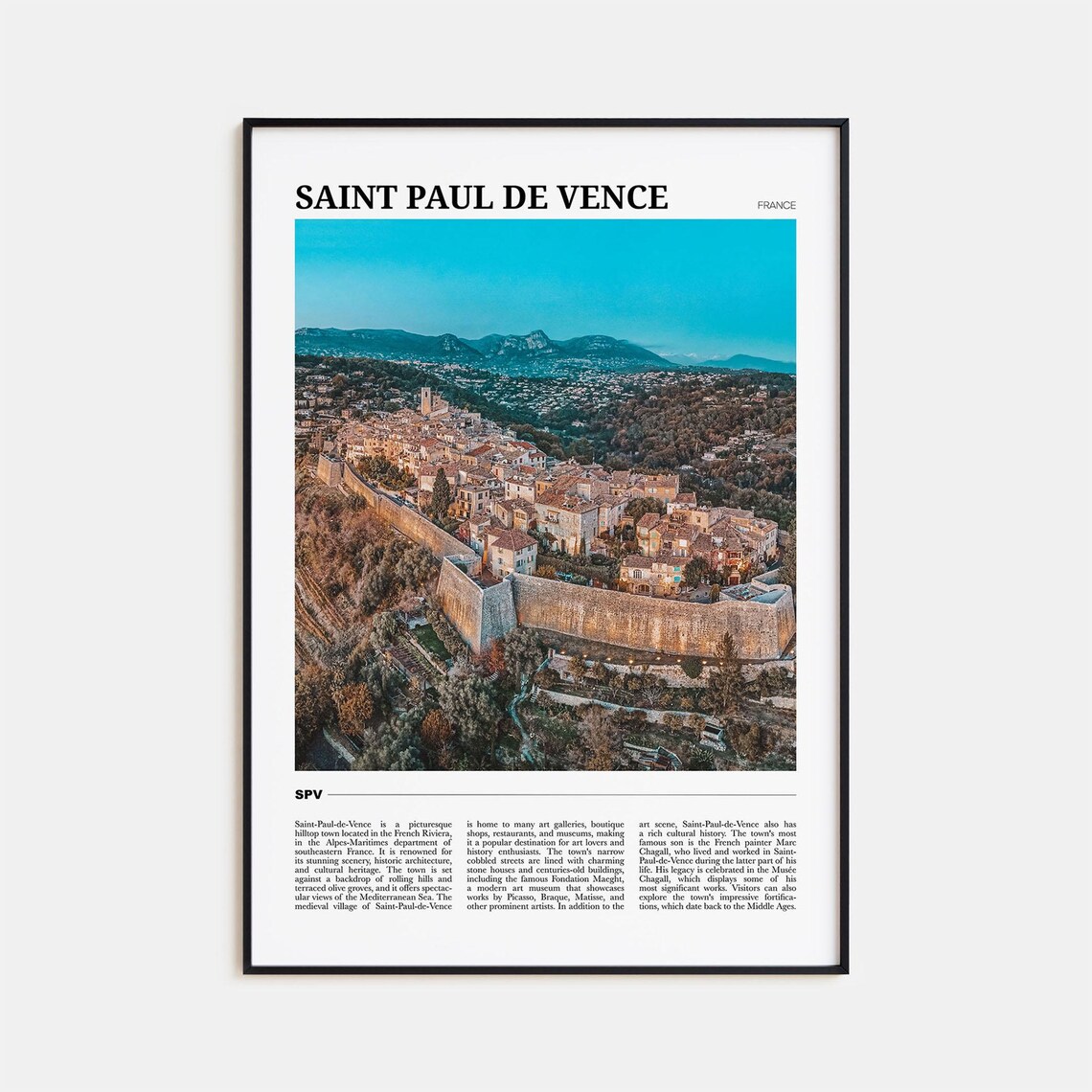 Saint Paul de Vence France Hilltop Village Photo Travel Poster