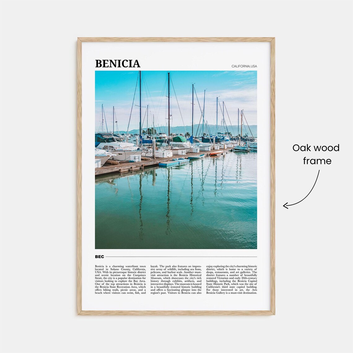 Benicia Travel Poster, California Wall Art Print - Image 3