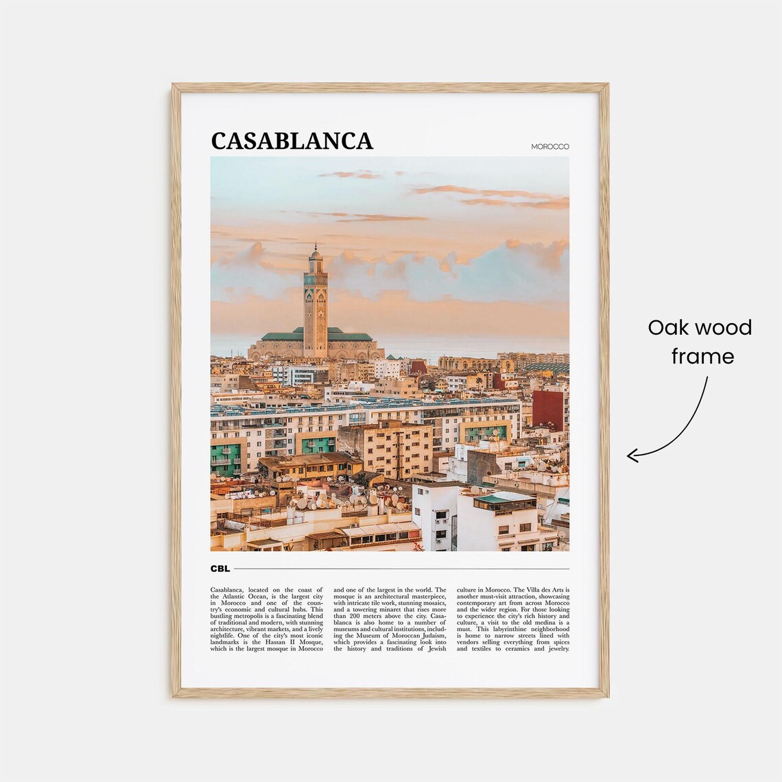 Casablanca Travel Poster, Morocco Wall Art Print - Image 3
