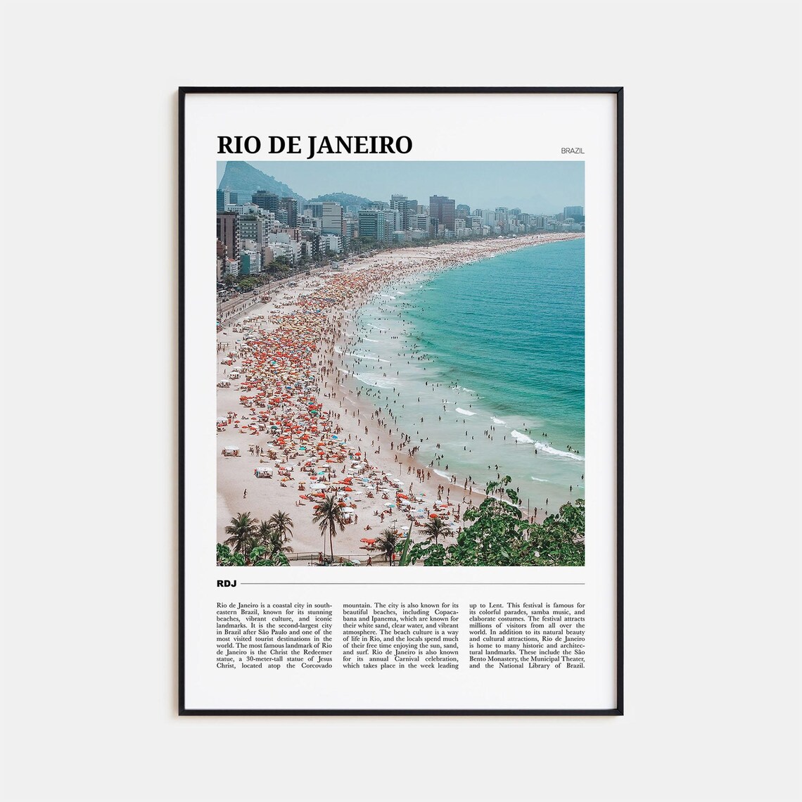 Rio De Janeiro Photo Brazil Wall Art Print