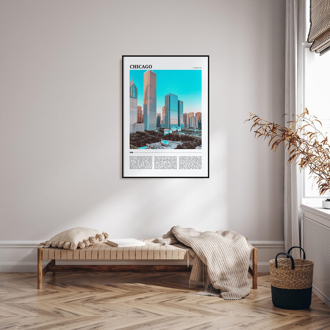 Chicago Travel Poster, Illinois USA Wall Art Print - Image 4