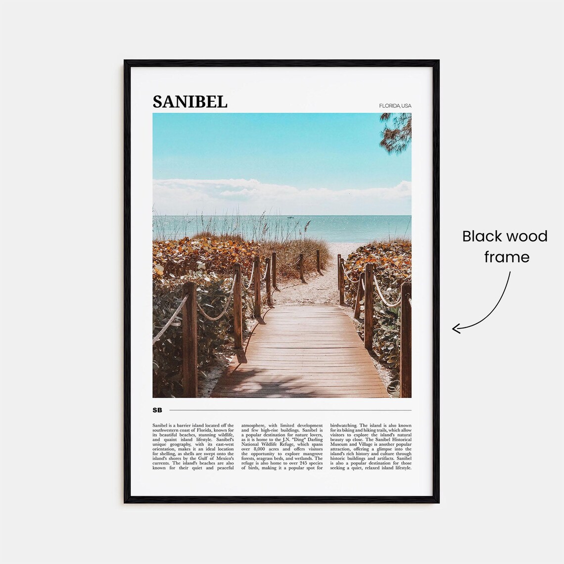 Sanibel Travel Poster, Florida USA Art Print - Image 2