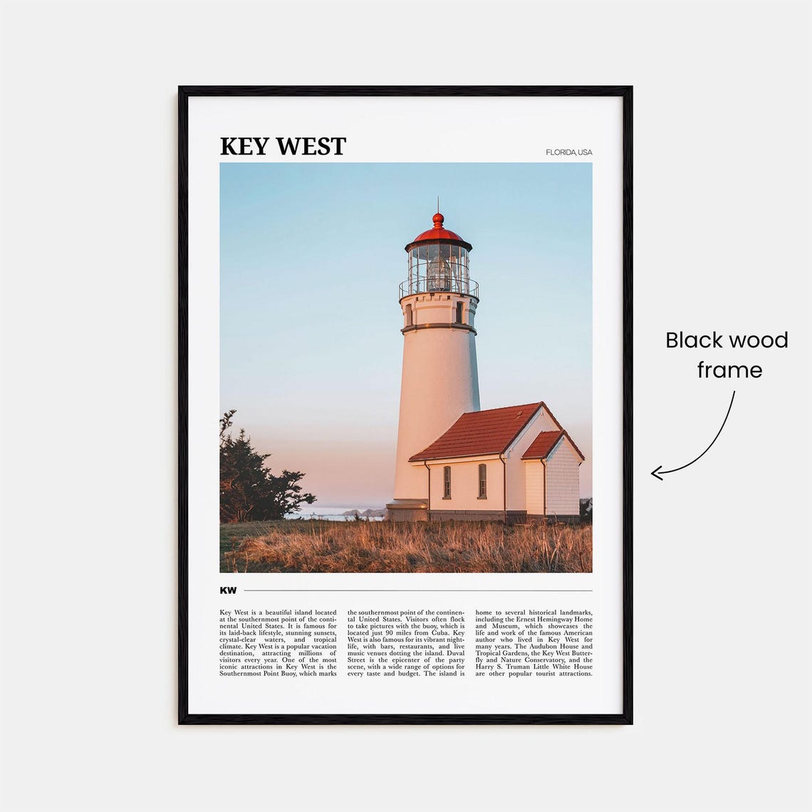 Key West Florida Lighthouse Sunset Ocean Photography Travel Poster - Image 2