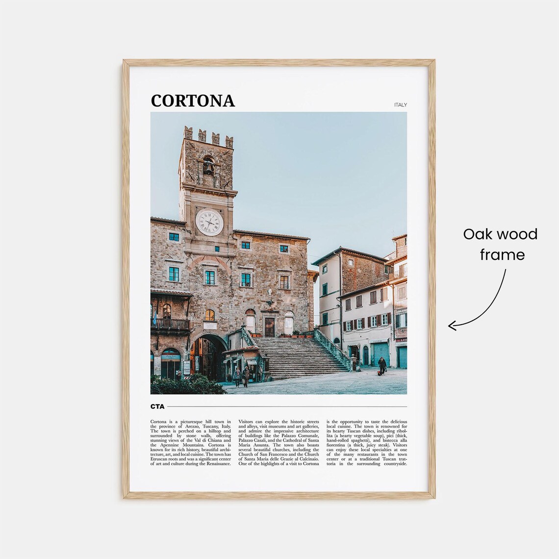 Cortona Travel Poster, Italy Wall Art Print - Image 3