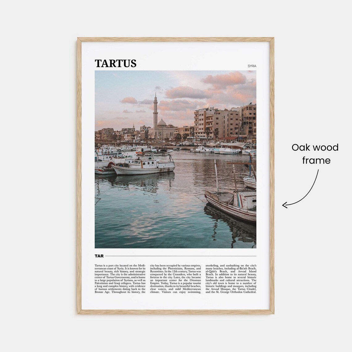 Tartus Travel Poster, Syria Wall Art Print - Image 3
