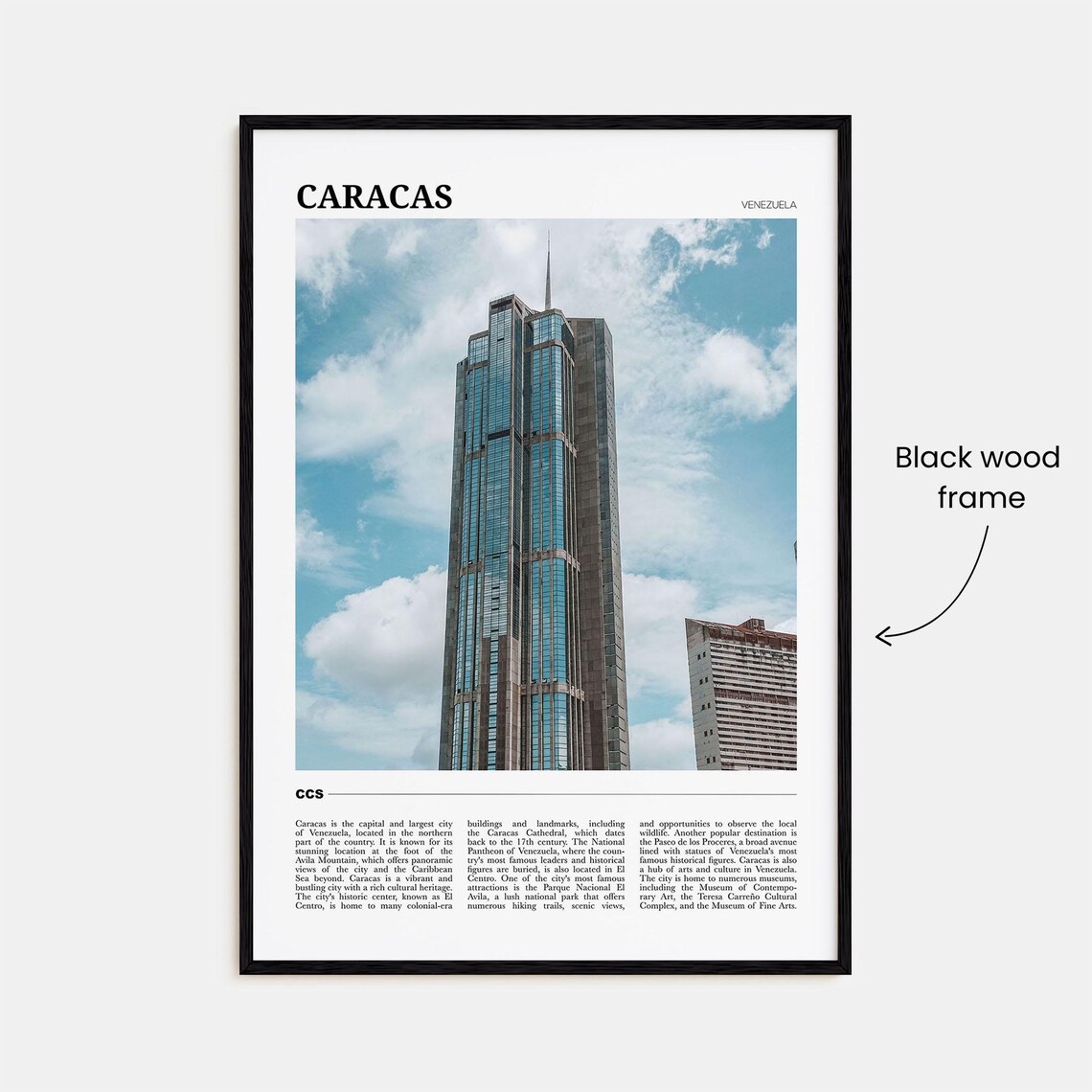 Caracas Venezuela Modern Twin Towers Urban Skyline Photo Poster - Image 2