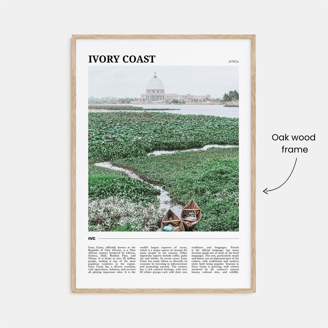 Ivory Coast West Africa Basilica Lagoon Travel Photography Poster - Image 3