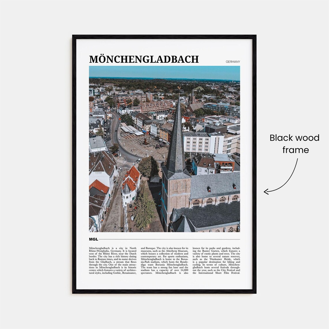 Monchengladbach Travel Poster, Germany Wall Art Print - Image 2