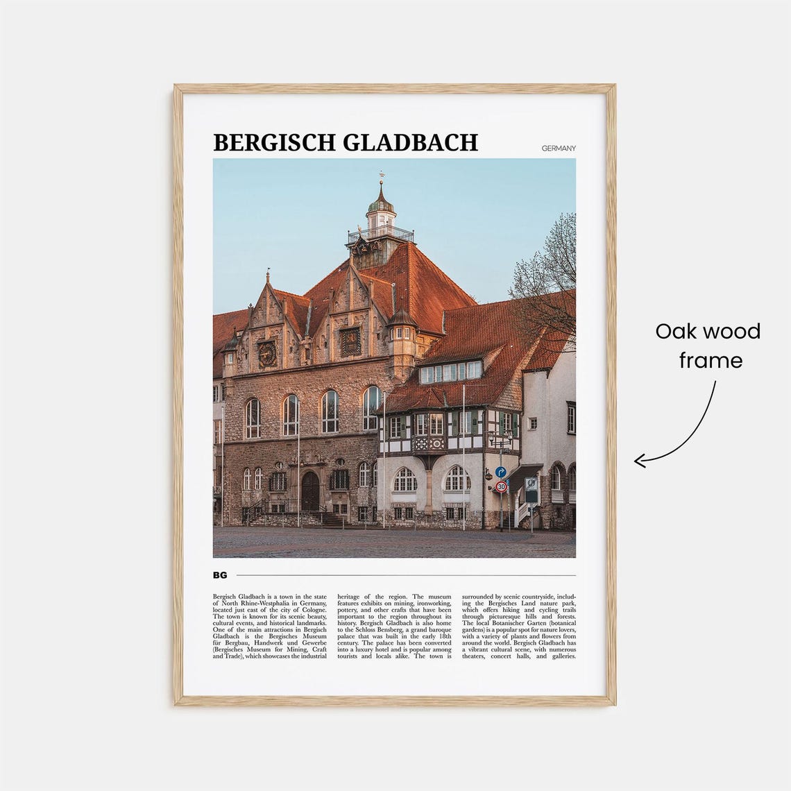 Bergisch Gladbach Germany Grand Historic Town Hall View Poster - Image 3