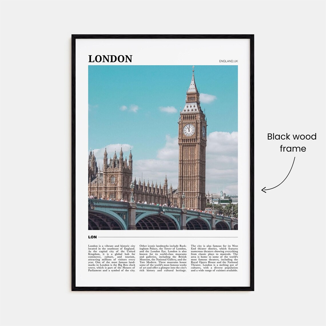 London Travel Poster No 2, England Travel Poster - Image 2